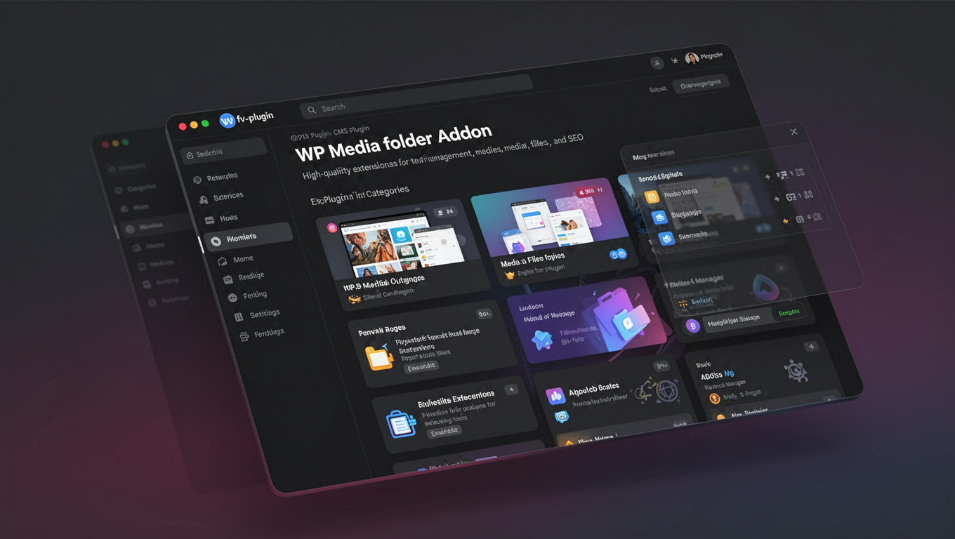 Preview of WP Media folder Addon