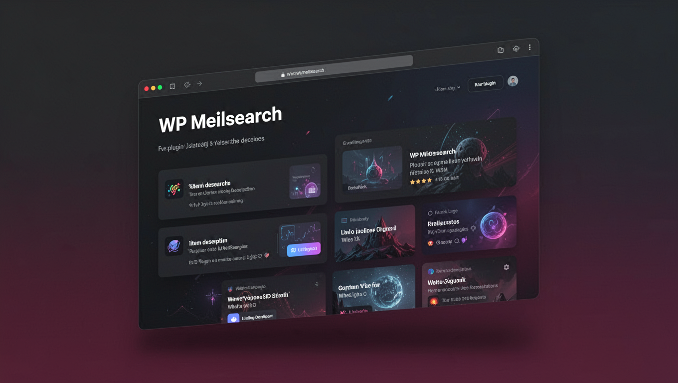 Preview of WP Meilisearch