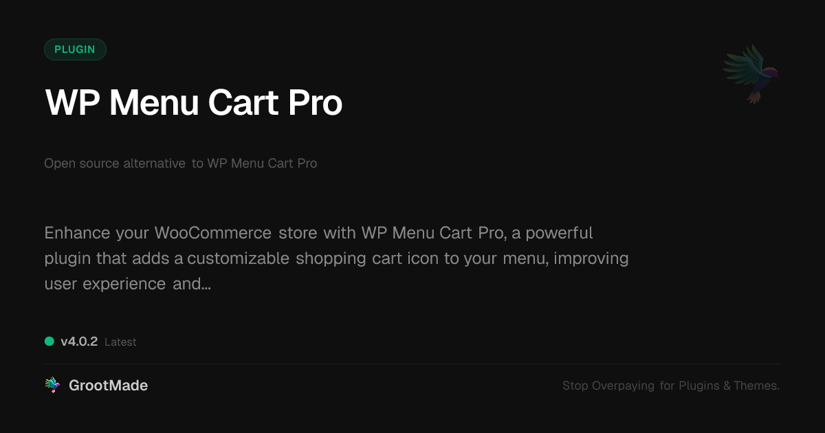 Preview of WP Menu Cart Pro