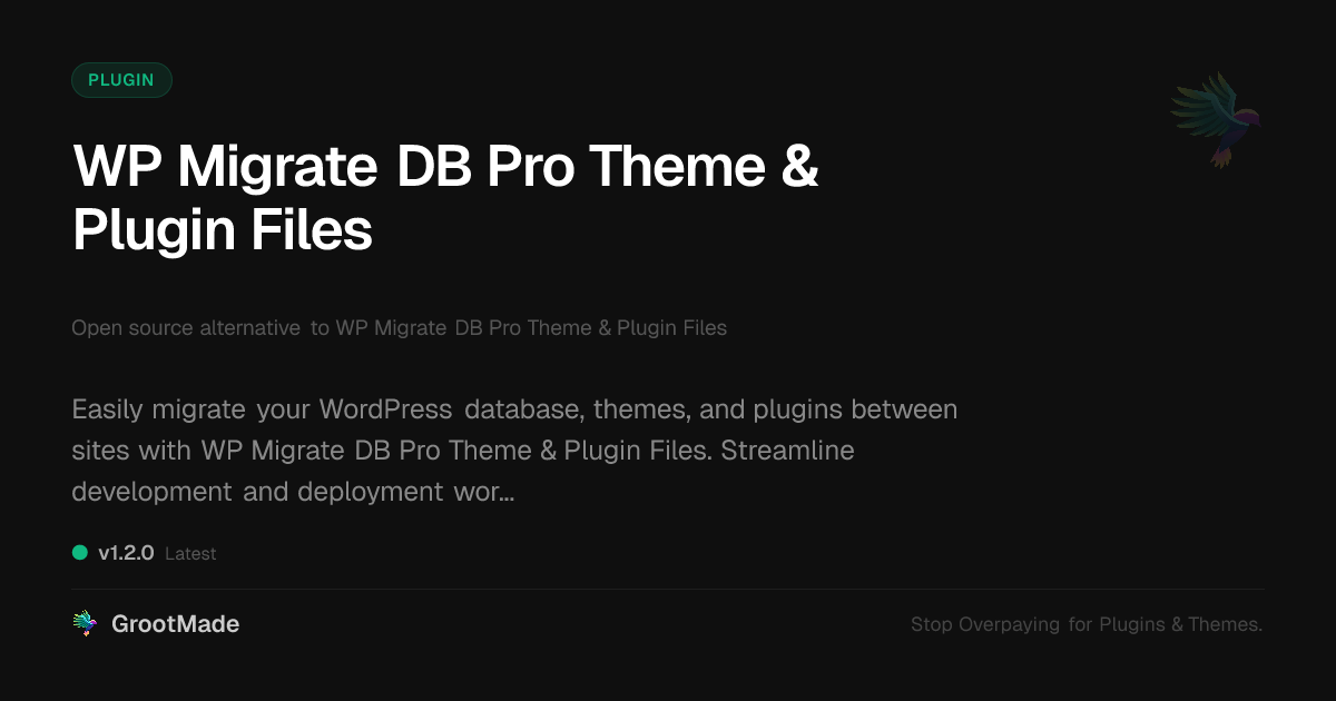 Preview of WP Migrate DB Pro Theme & Plugin Files