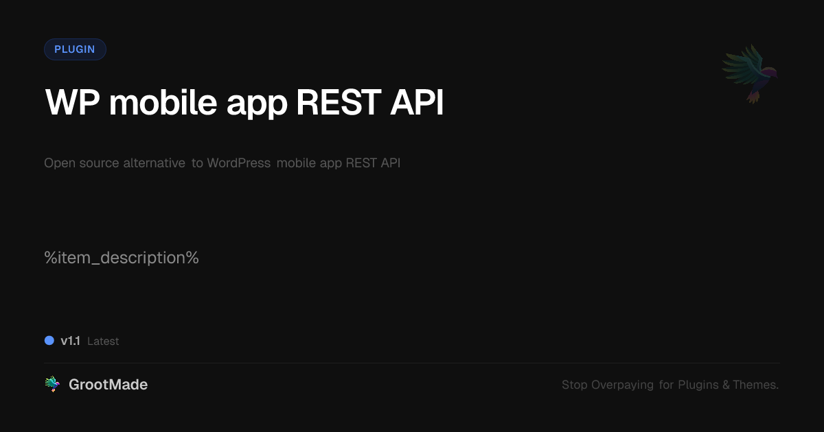 Preview of WP mobile app REST API