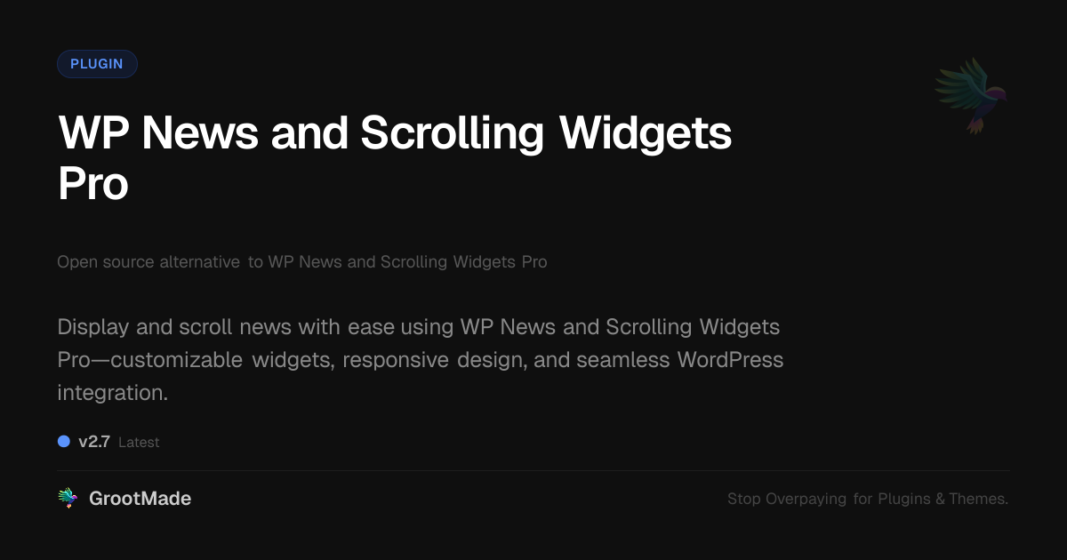 Preview of WP News and Scrolling Widgets Pro