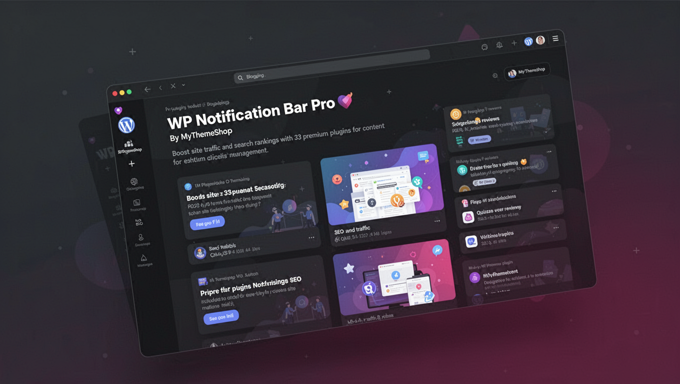 Preview of WP Notification Bar Pro By MyThemeShop