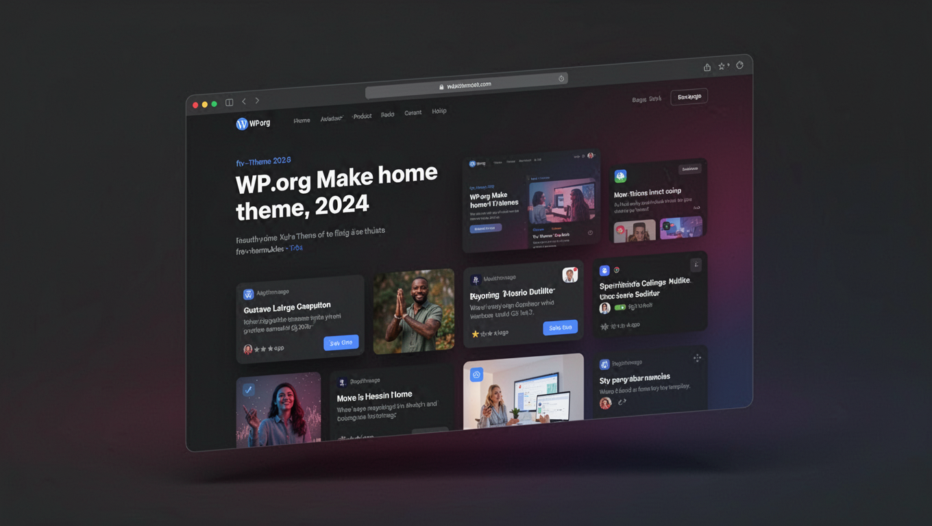 Preview of WP.org Make home theme, 2024
