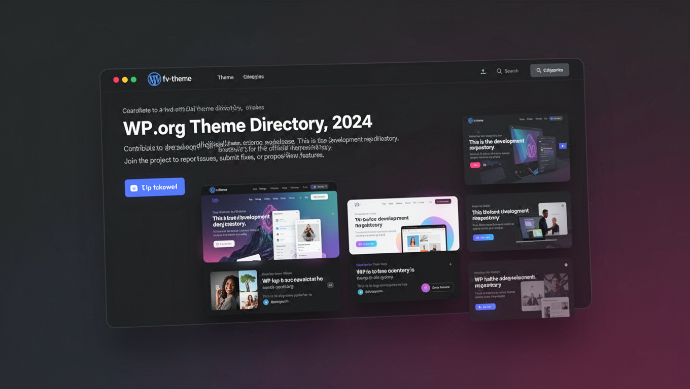Preview of WP.org Theme Directory, 2024