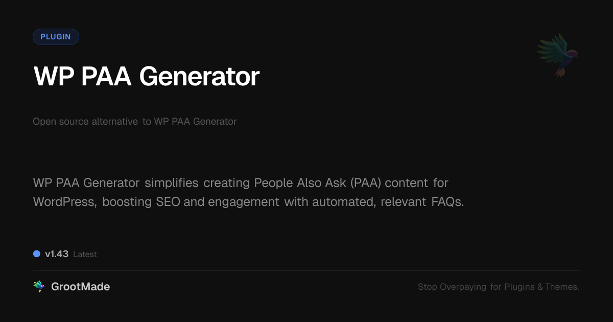Preview of WP PAA Generator