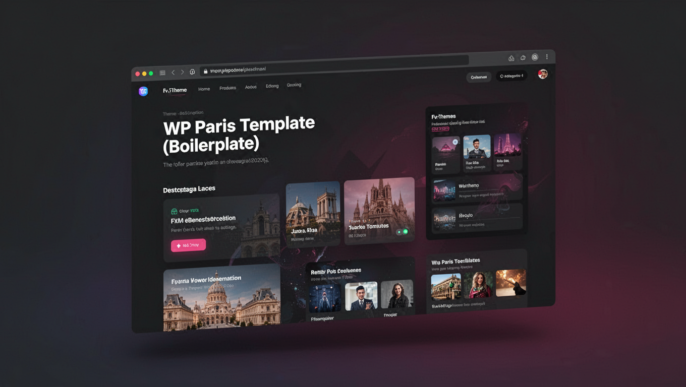 Preview of WP Paris Template (Boilerplate)