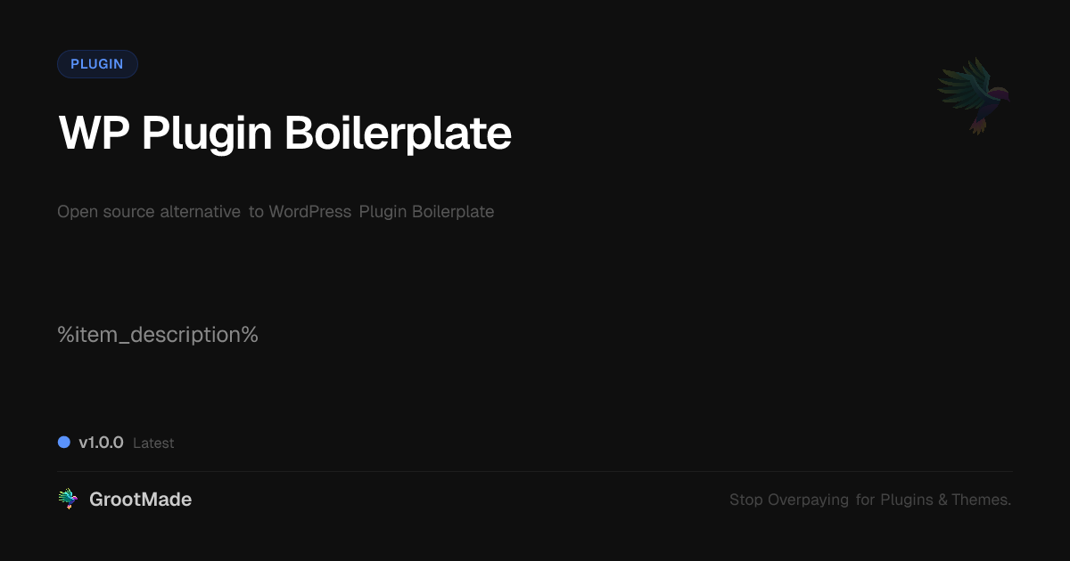 Preview of WP Plugin Boilerplate
