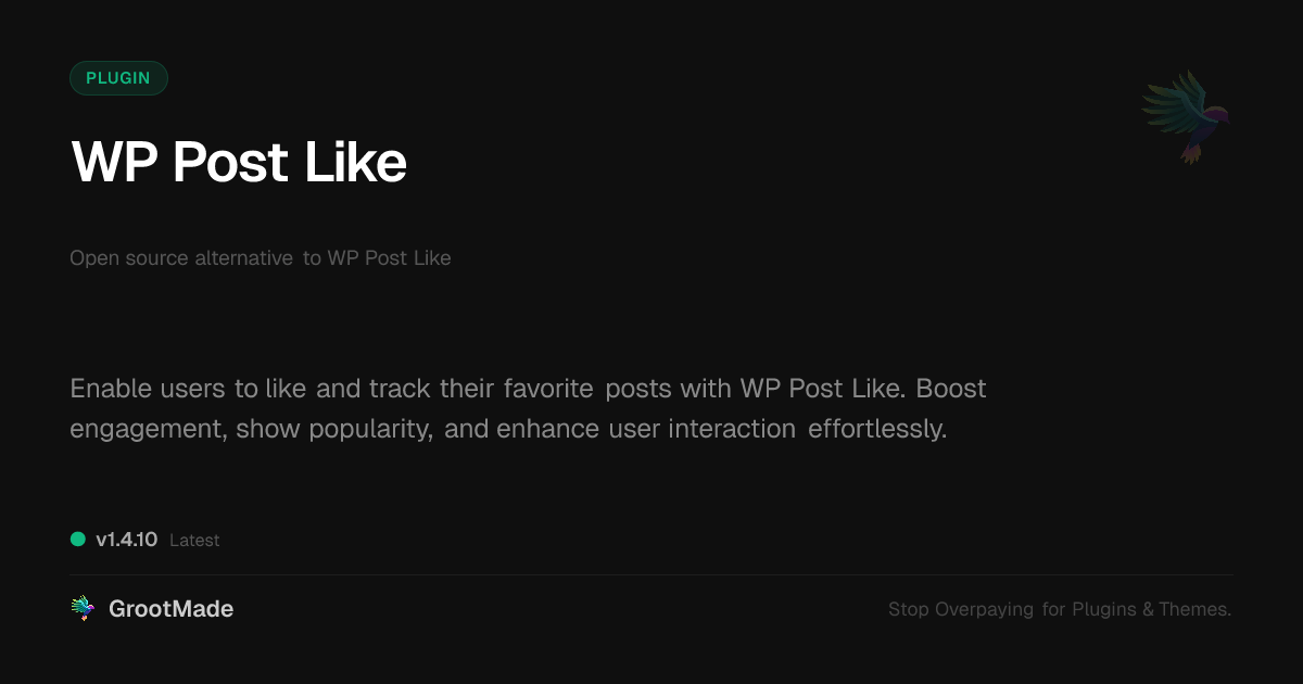 Preview of WP Post Like