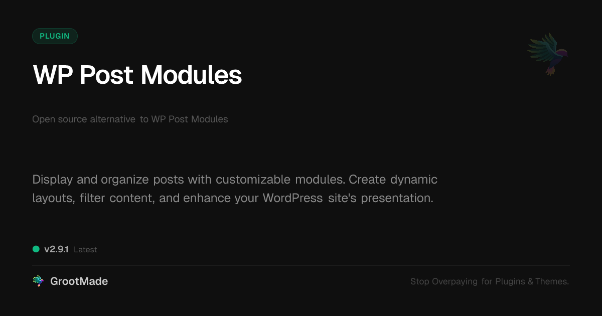Preview of WP Post Modules