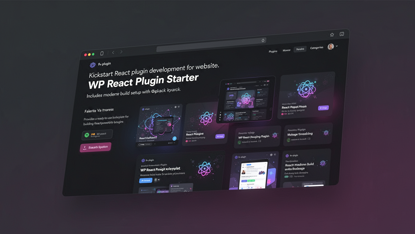 Preview of WP React Plugin Starter