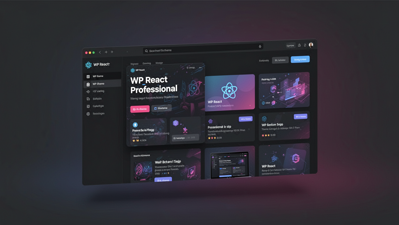 Preview of WP React Professional Theme