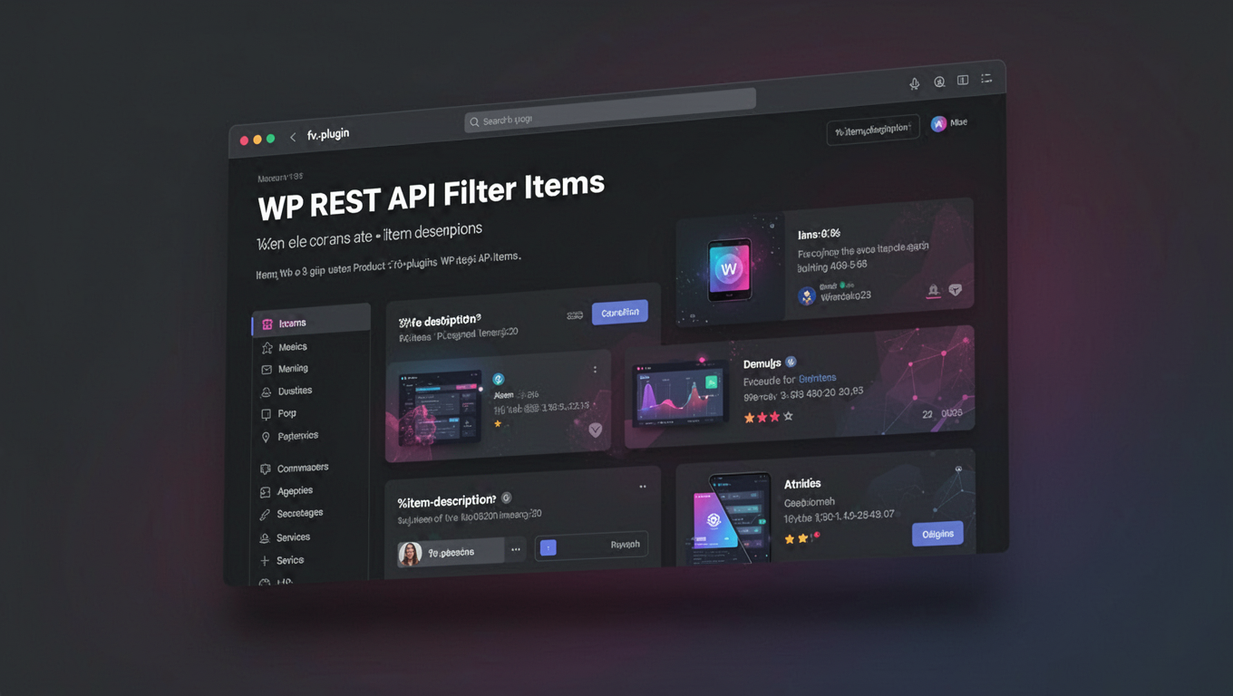 Preview of WP REST API Filter Items