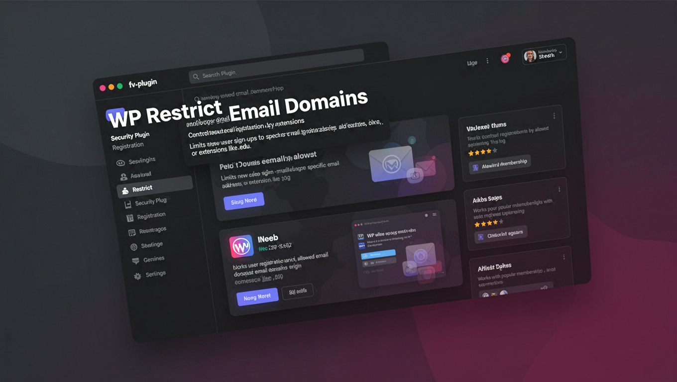 Preview of WP Restrict Email Domains