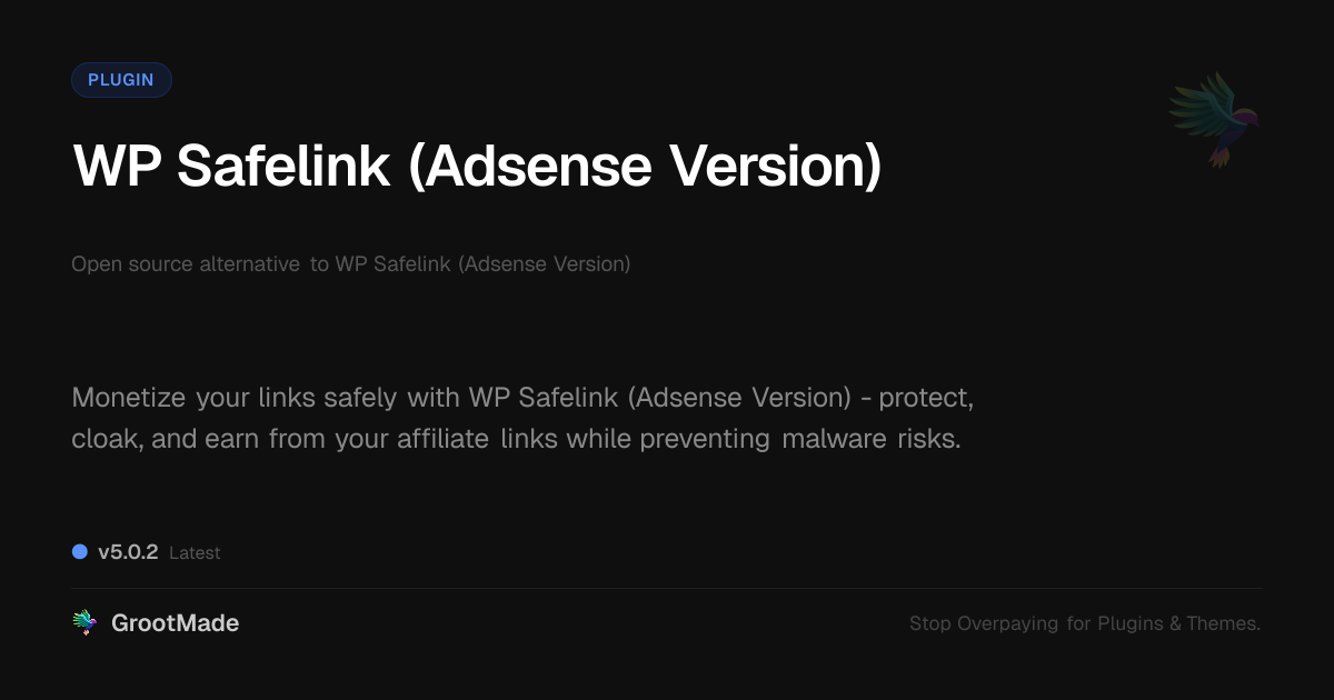 Preview of WP Safelink (Adsense Version)