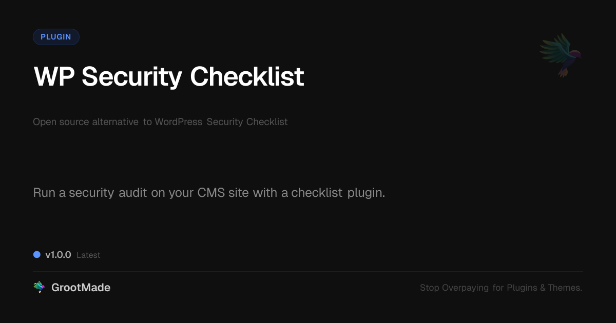Preview of WP Security Checklist