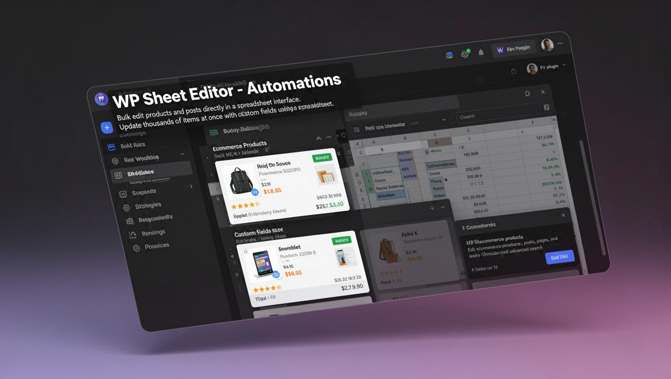 Preview of WP Sheet Editor - Automations