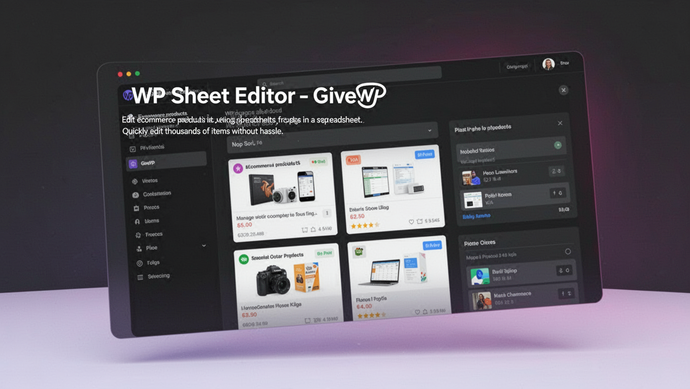 Preview of WP Sheet Editor - GiveWP