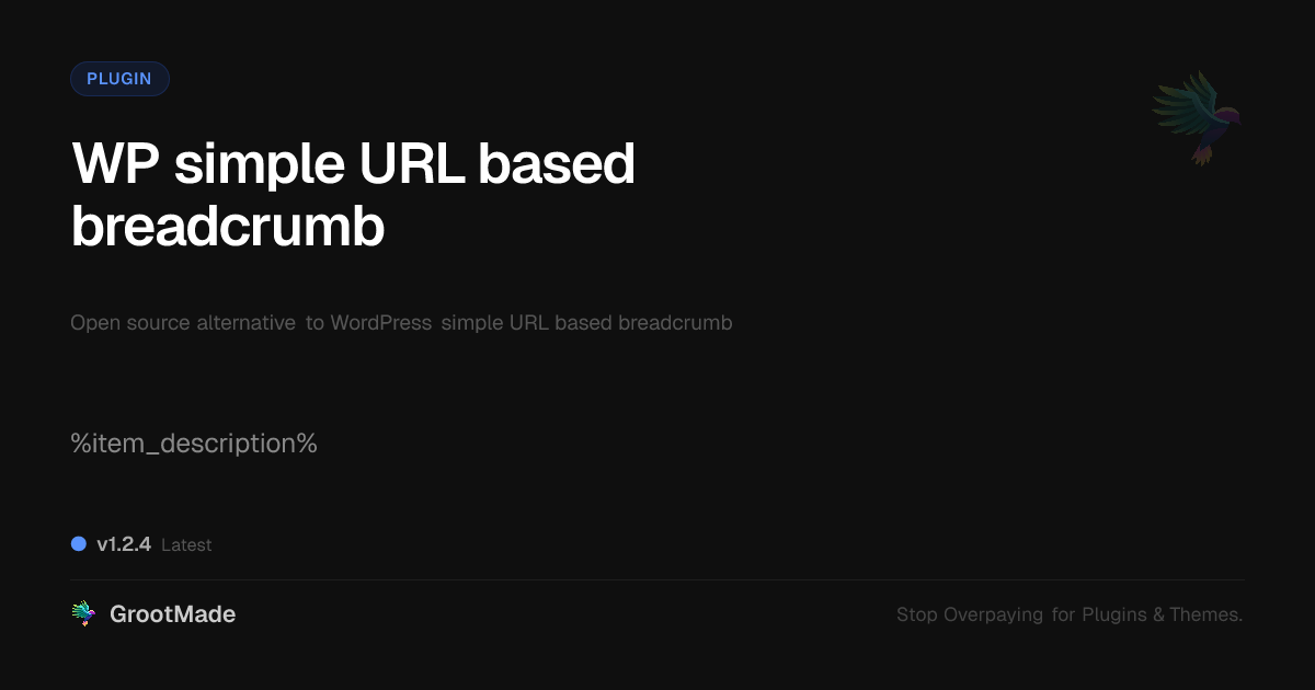 Preview of WP simple URL based breadcrumb