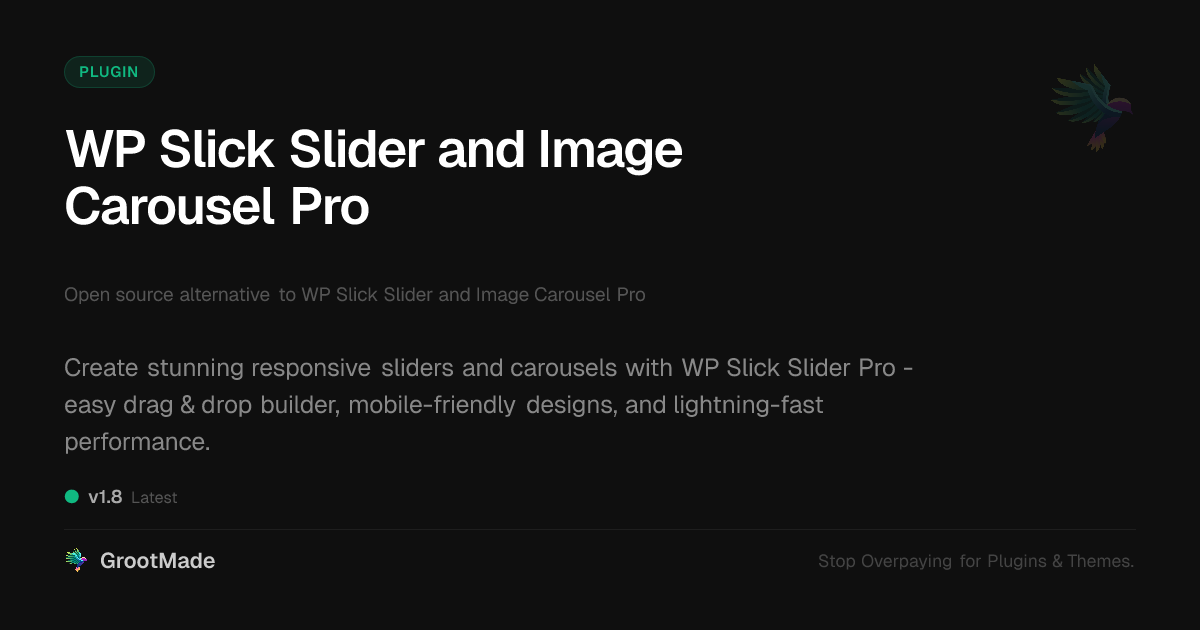 Preview of WP Slick Slider and Image Carousel Pro