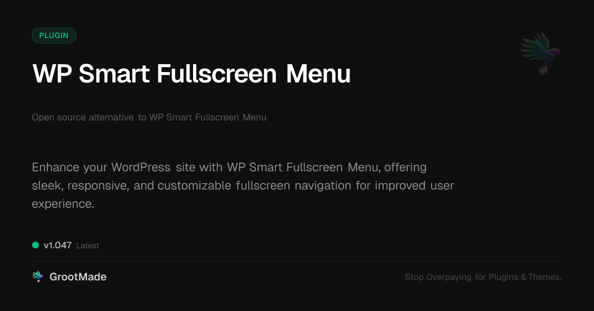 Preview of WP Smart Fullscreen Menu