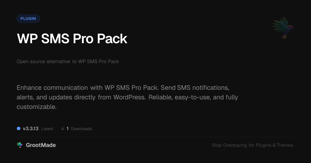 Preview of WP SMS Pro Pack