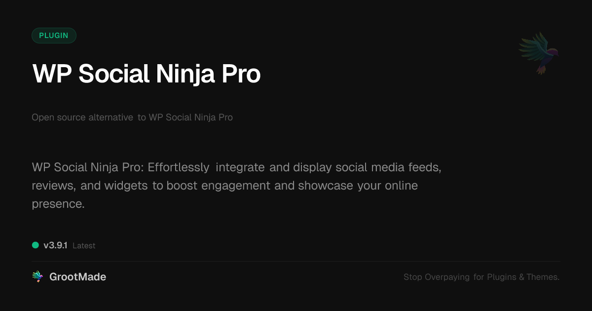 Preview of WP Social Ninja Pro
