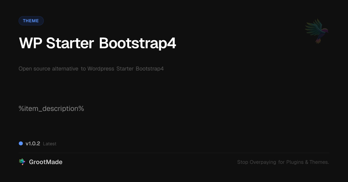 WP Starter Bootstrap4