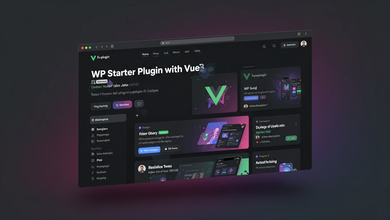 Preview of WP starter plugin with vue3