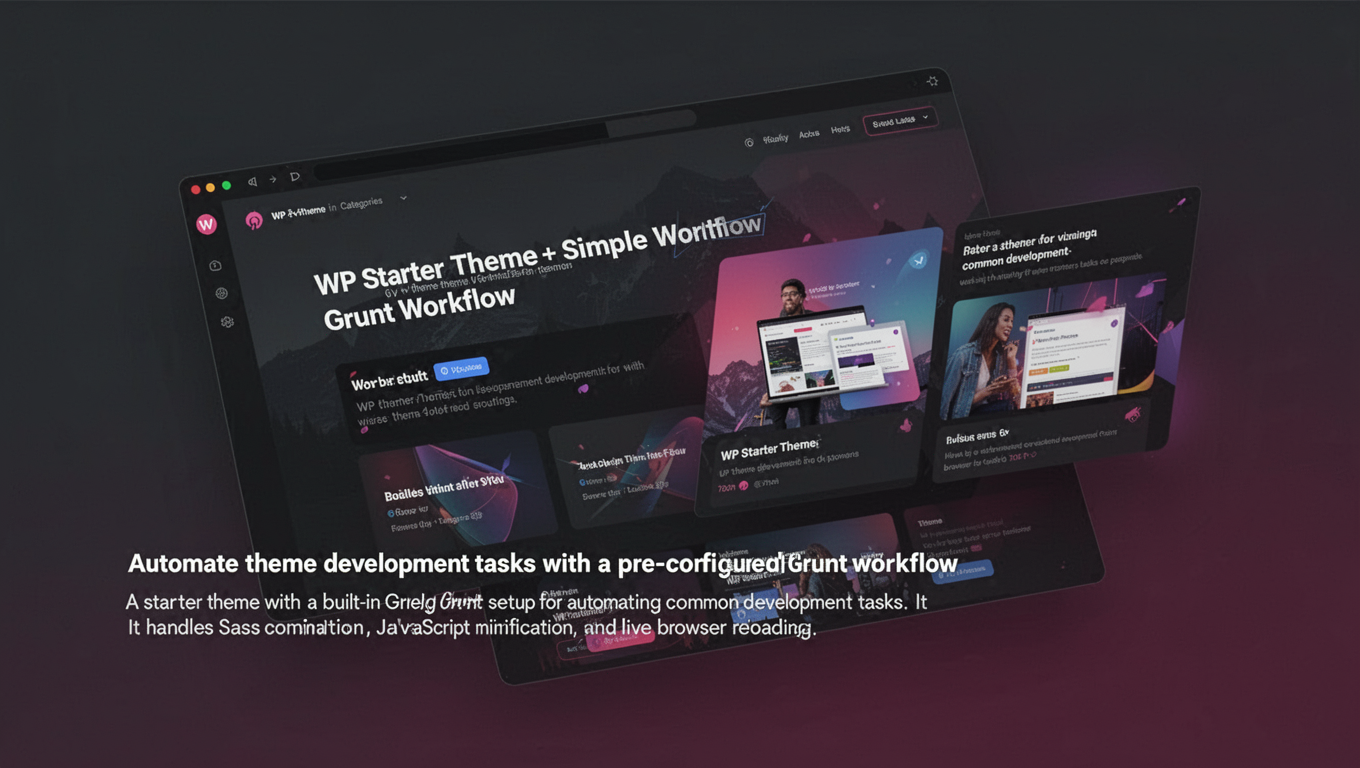 Preview of WP Starter Theme + Simple Grunt Workflow