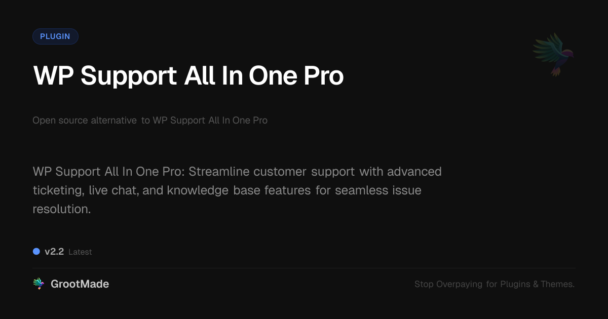Preview of WP Support All In One Pro