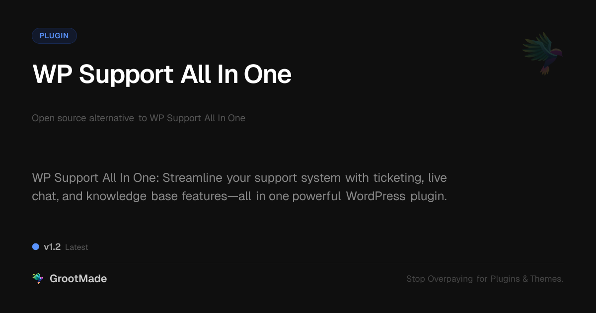Preview of WP Support All In One
