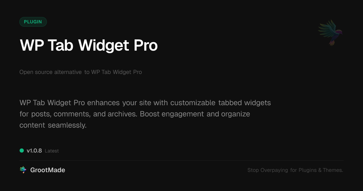 Preview of WP Tab Widget Pro