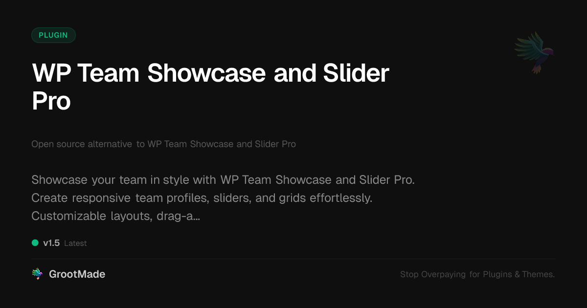 Preview of WP Team Showcase and Slider Pro
