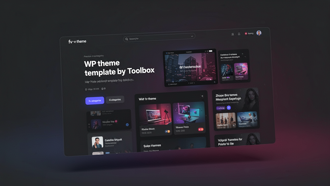 Preview of WP theme template by Toolbox