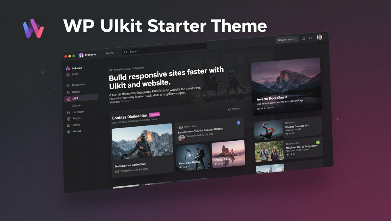 Preview of WP UIkit Starter Theme