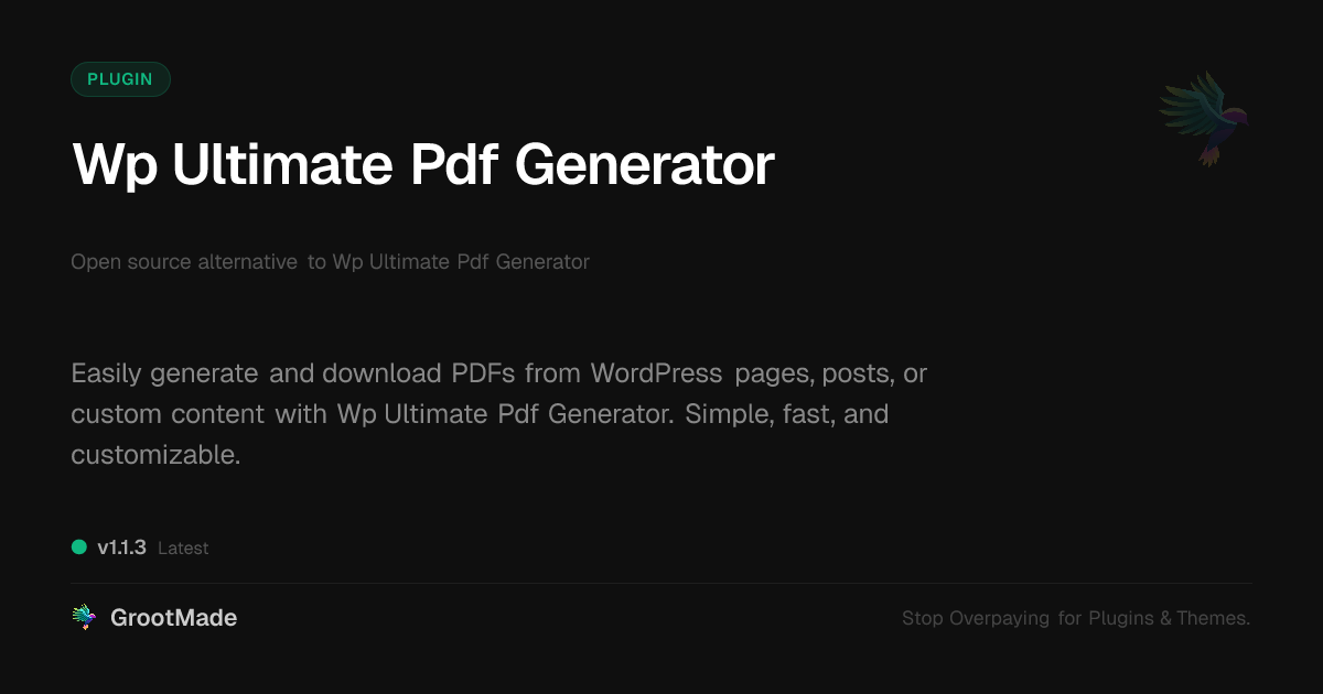 Wp Ultimate Pdf Generator