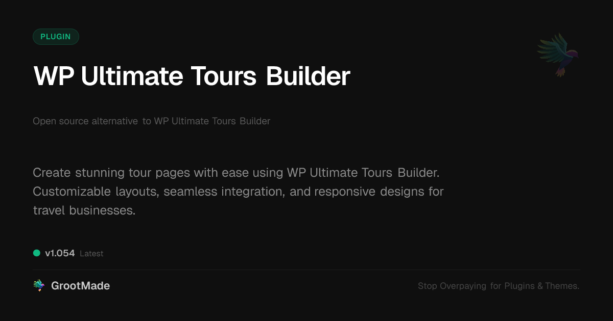 Preview of WP Ultimate Tours Builder