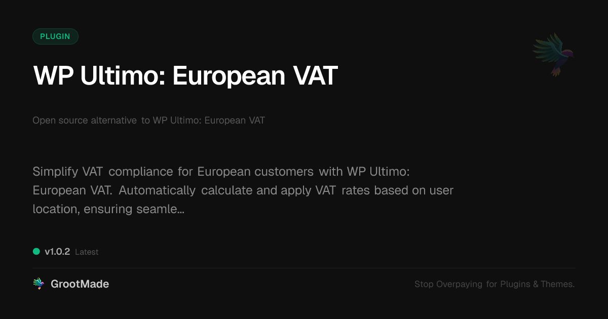 Preview of WP Ultimo: European VAT
