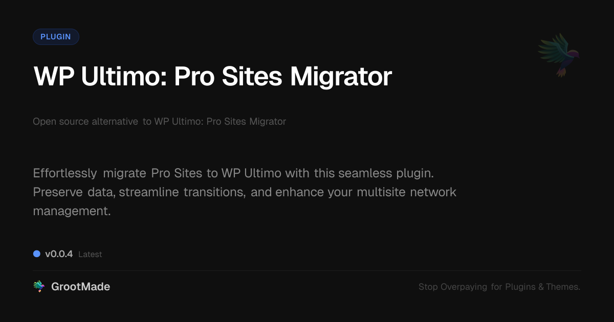 Preview of WP Ultimo: Pro Sites Migrator