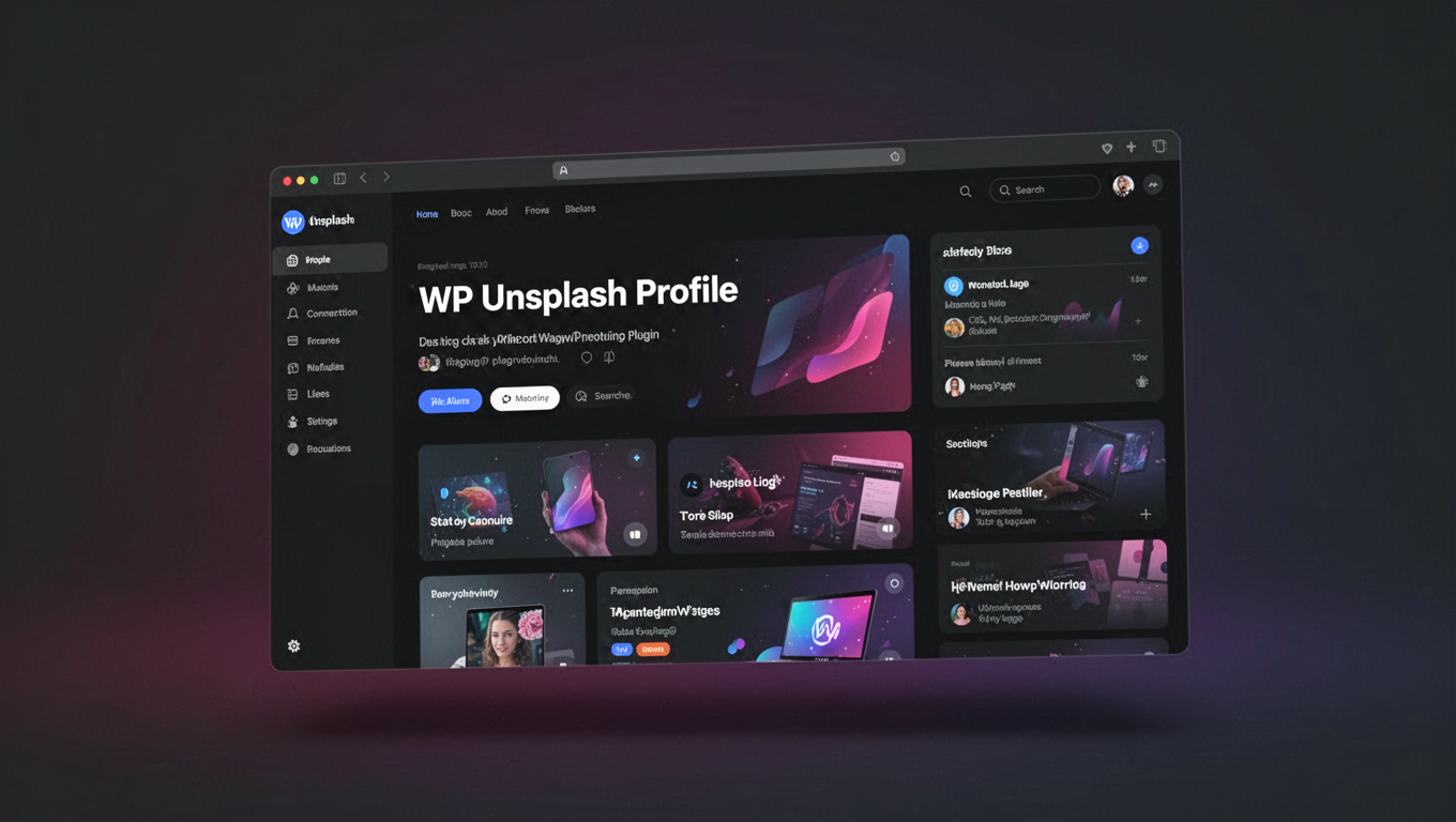 Preview of WP Unsplash Profile