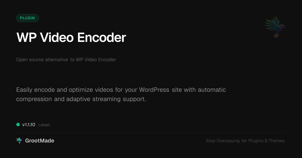 Preview of WP Video Encoder