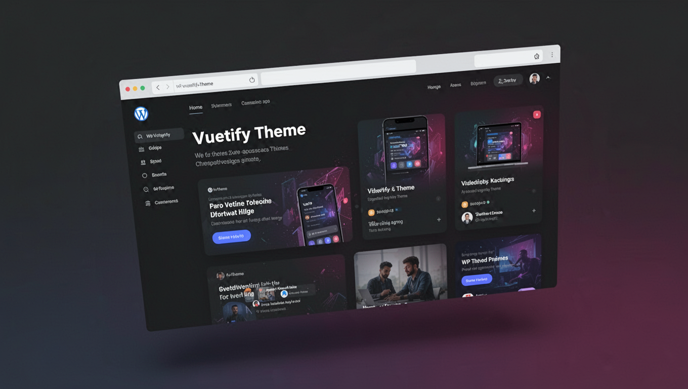 Preview of WP Vuetify Theme