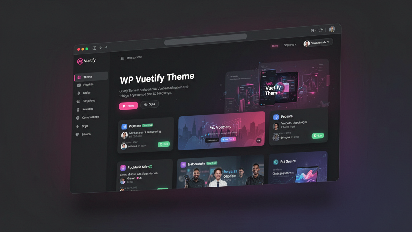 Preview of WP Vuetify Theme