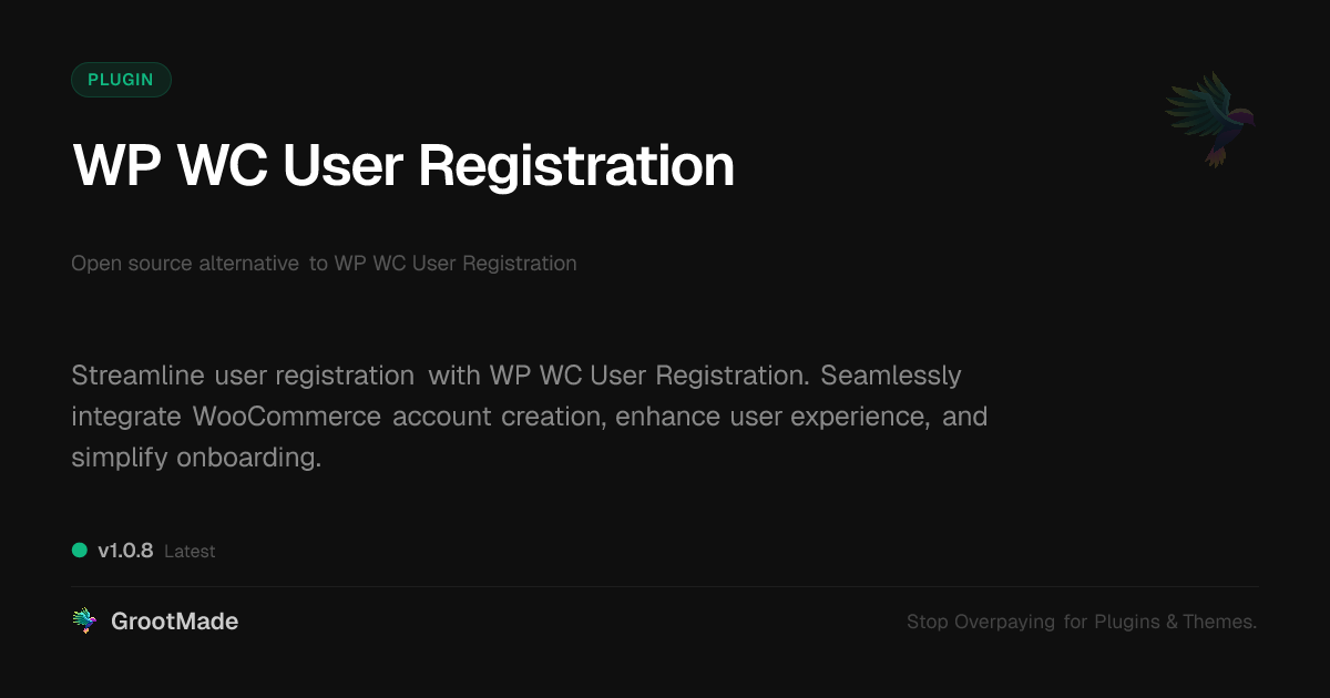 Preview of WP WC User Registration