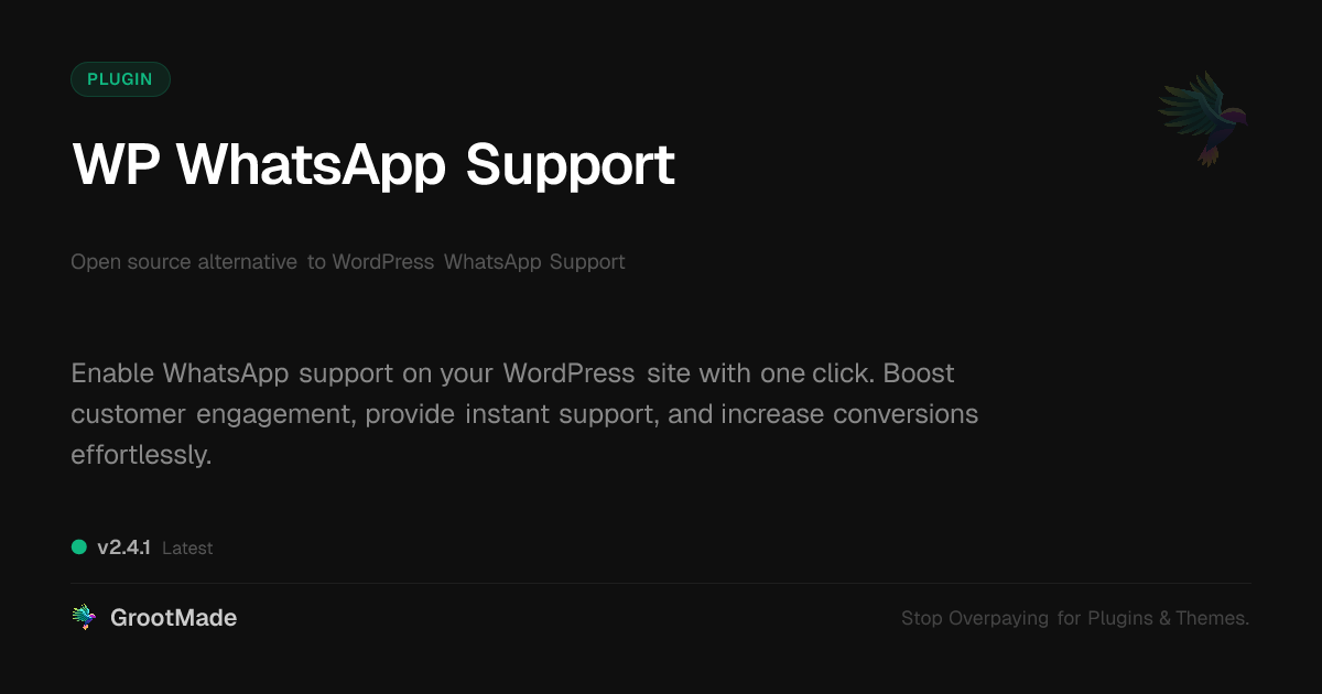 Preview of WP WhatsApp Support