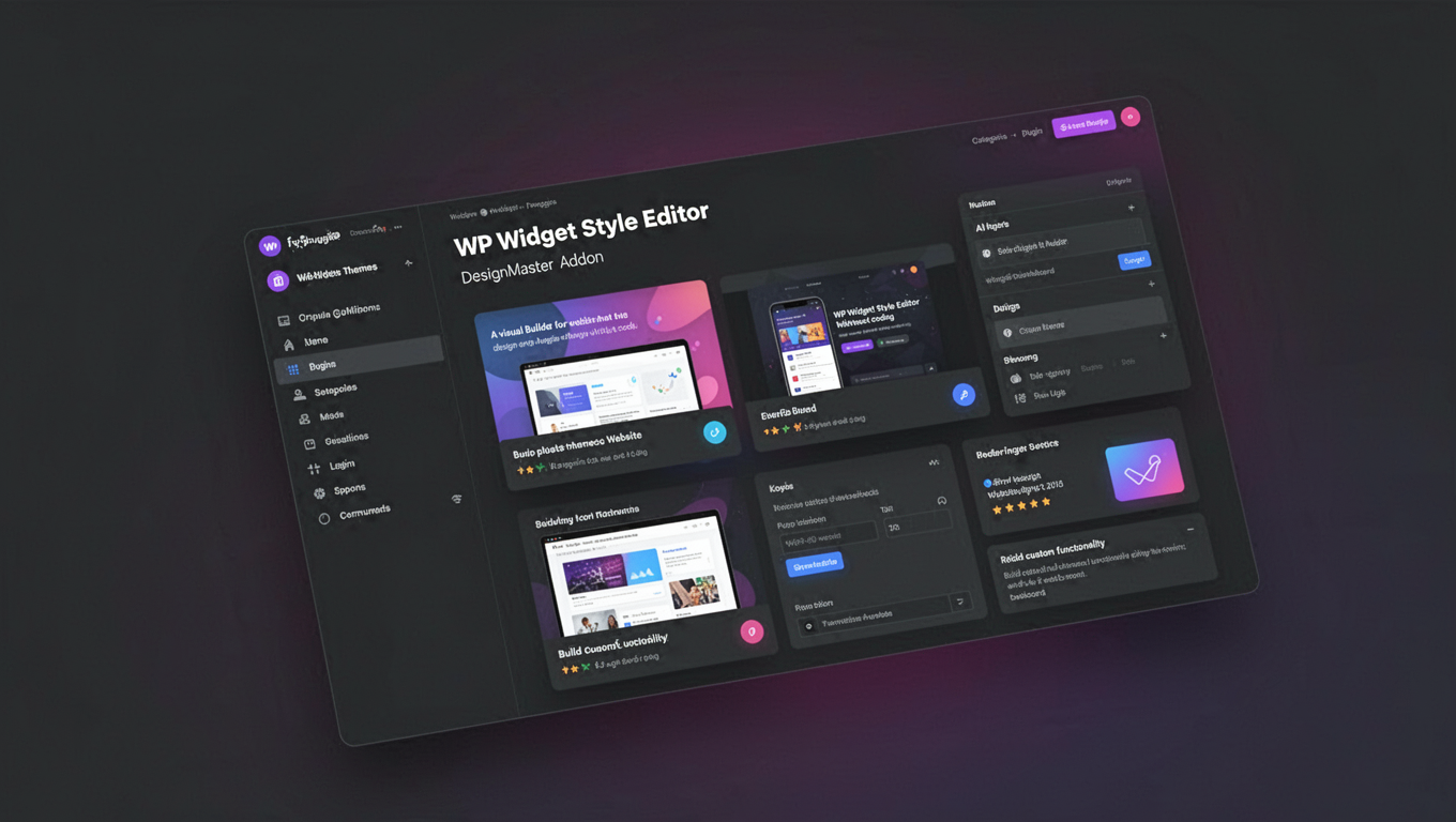 Preview of WP Widget Style Editor DesignMaster Addon