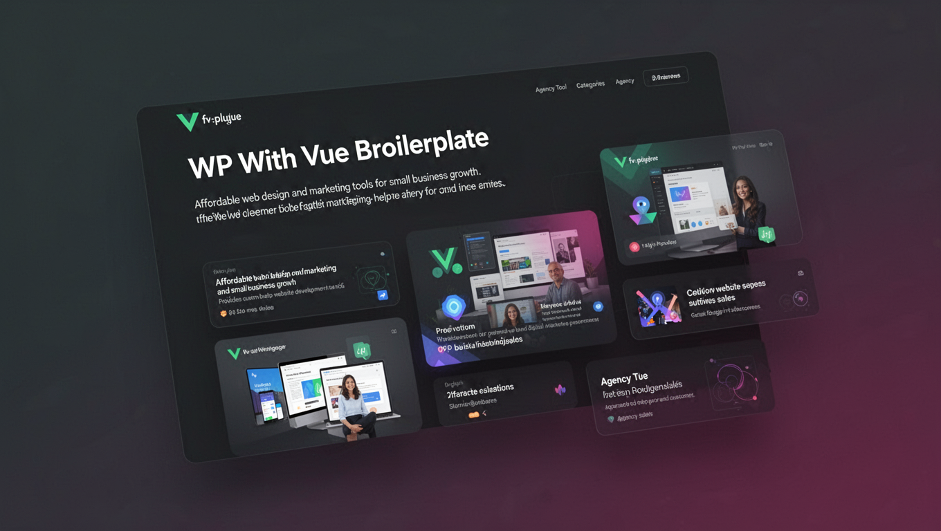 Preview of WP With Vue Broilerplate