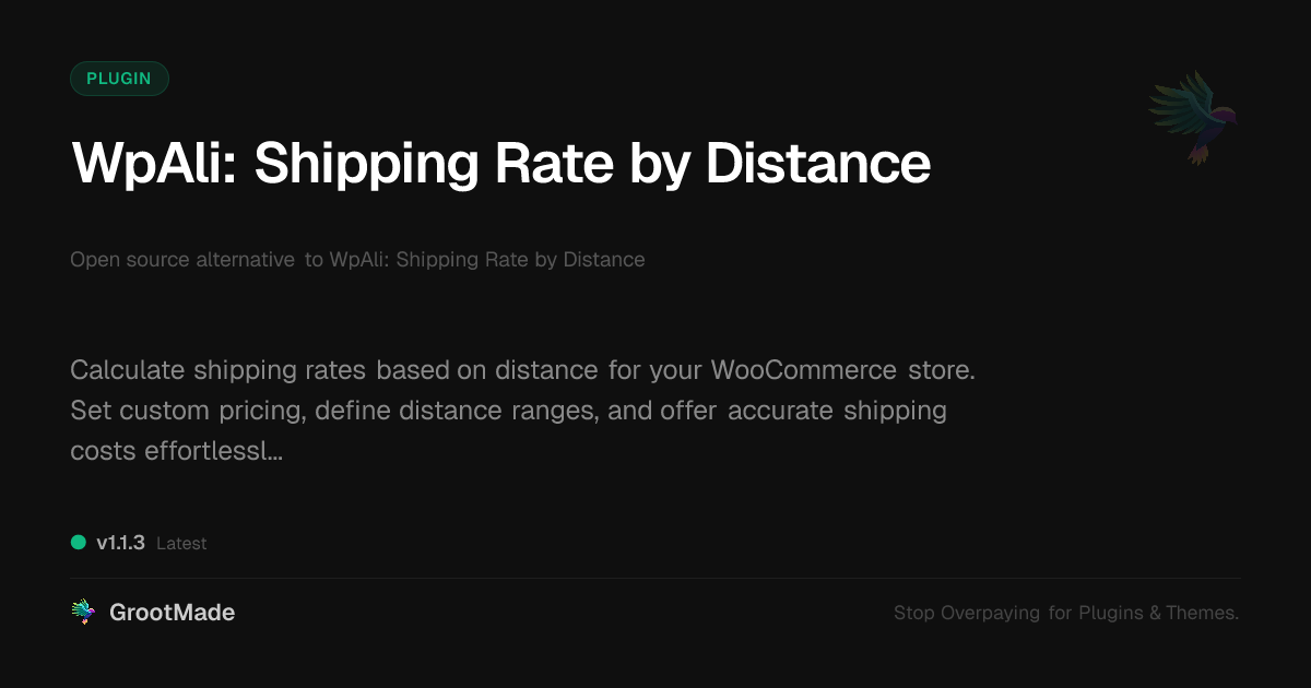 Preview of WpAli: Shipping Rate by Distance