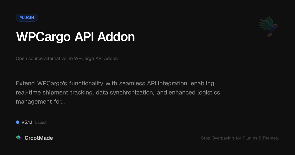 Preview of WPCargo API Addon